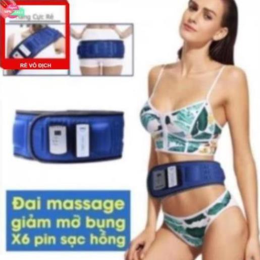 Đai massage giảm mỡ bụng HCR-X6, loại không dây dùng pin sạc - phiên bản mới 2020