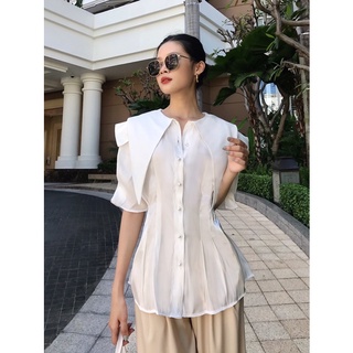VELLE DESIGN áo sơ mi lụa tơ organza Ellis