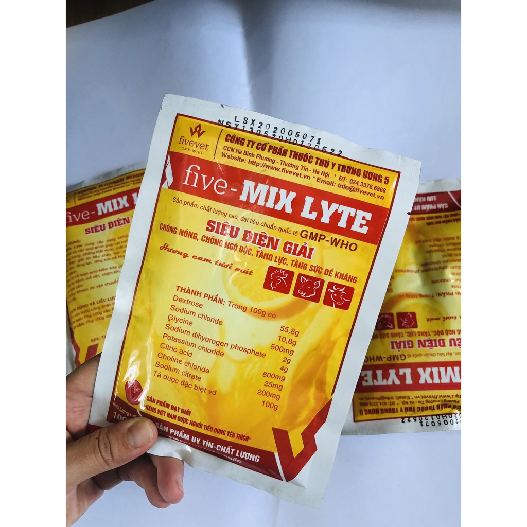 FIVE -MIX LYTE Siêu điện giải  - Thuốc TY& BVTV Minh Tuệ