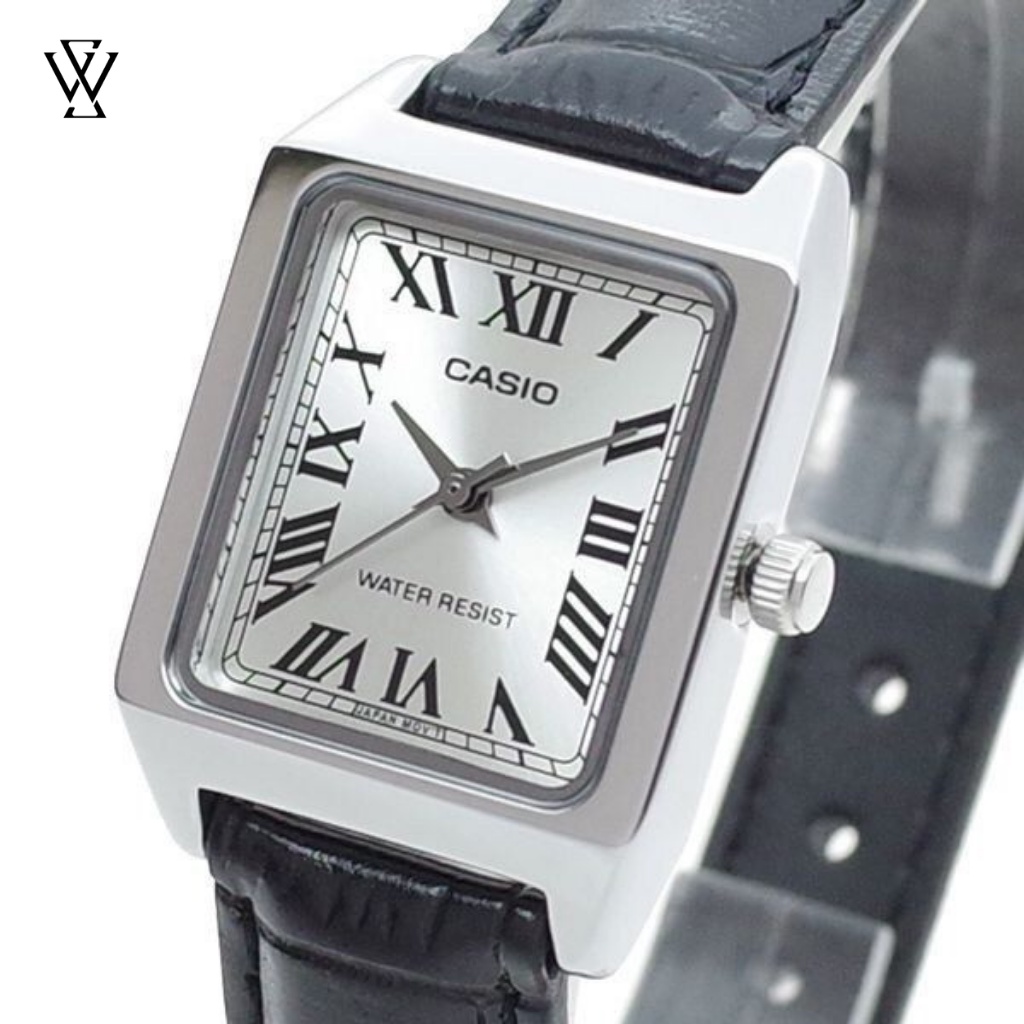 Đồng Hồ Quartz Nữ Casio WATCHSTORE LTP-V007L-7B1UDF Thiết Kế Mặt Kính Khoáng 22mm, Dây Da Và Vỏ Mạ Crom Chống Nước