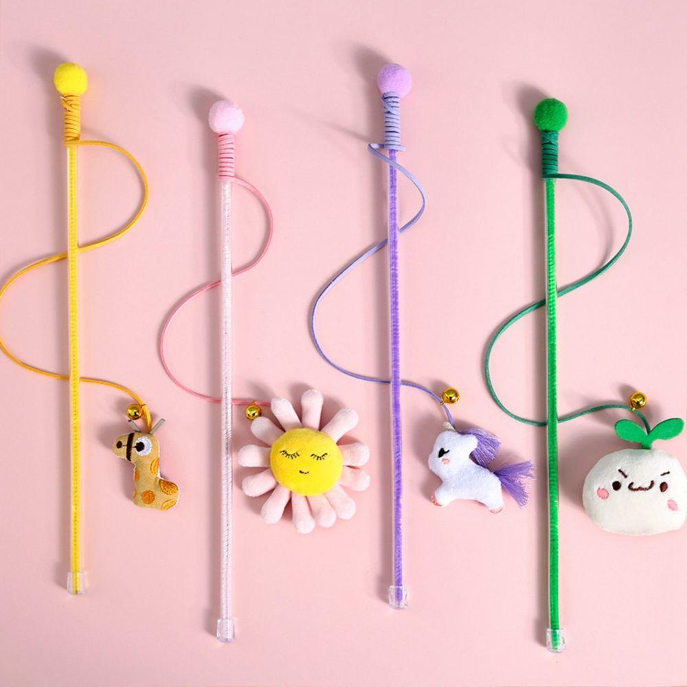 Aaron1 Gậy Đồ Chơi Hình Hoa Hướng Dương Mini Có Chuông Kêu Tương Tác Thú Cưng