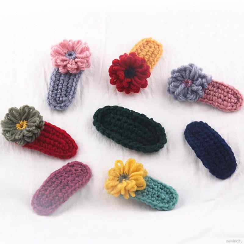 Kẹp tóc len xinh xắn cho bé gái