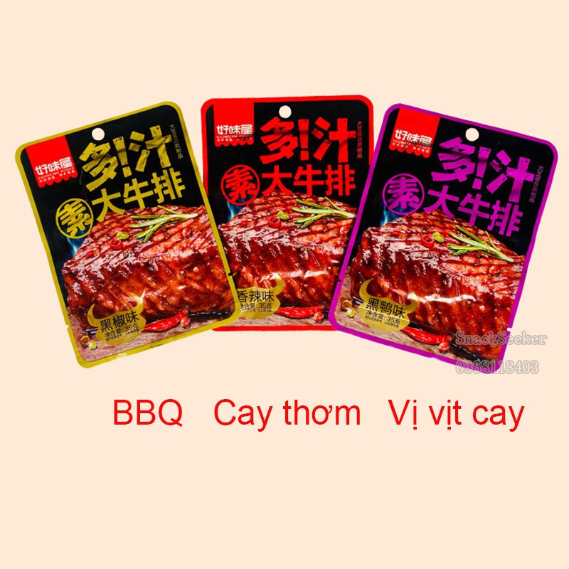 Bò bít tết chay tẩm vị- Bò bít tết- Ăn vặt Trung Quốc-Snackseeker | BigBuy360 - bigbuy360.vn