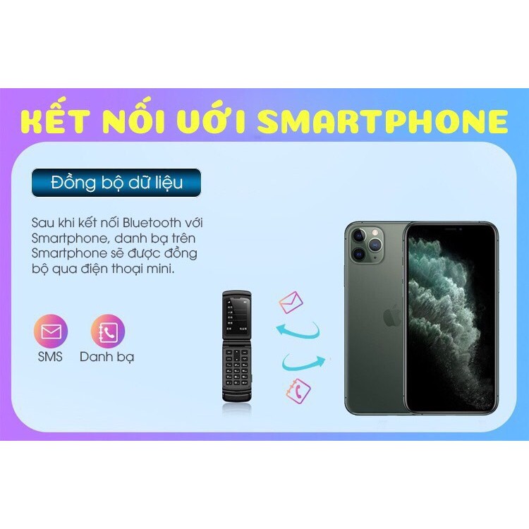 Điện Thoại Độc Lạ Mini J1 bluetooth spartner Kết nối với Smartphone thay đổi giọng nói