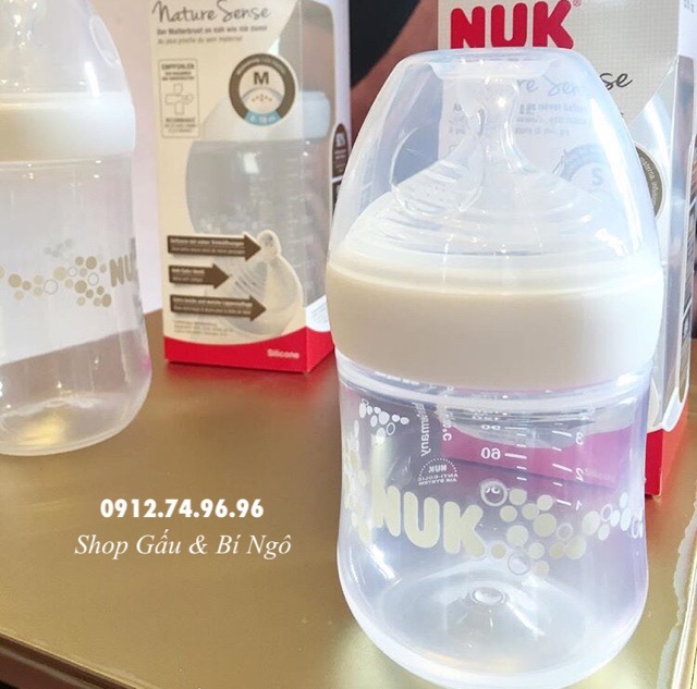 Bình sữa cao cấp NUK Nature Sense - 150ml & 260ml - Made in Germany