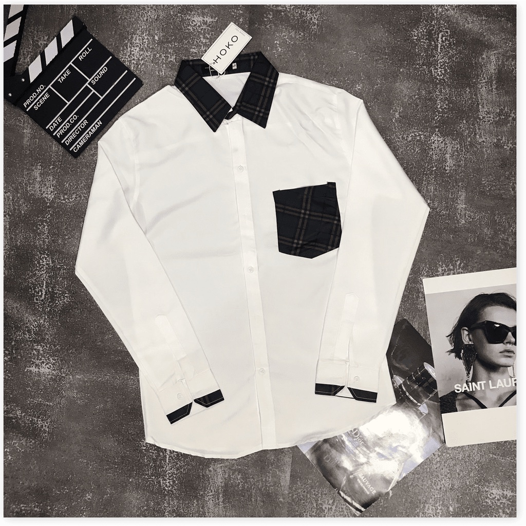 ÁO SƠ MI DÀI TAY NAM TÚI HỘP CARO CỰC  ĐẸP CHO AE KOKO MI FASHION