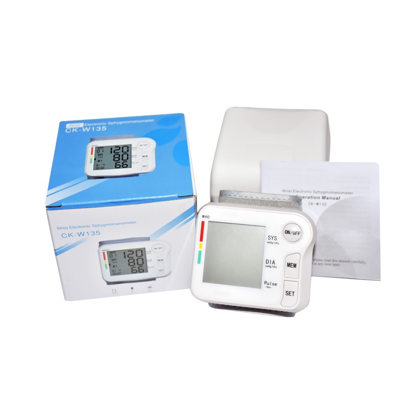 [Hàng mới về] Set máy đo huyết áp đeo cổ tay màn hình lcd