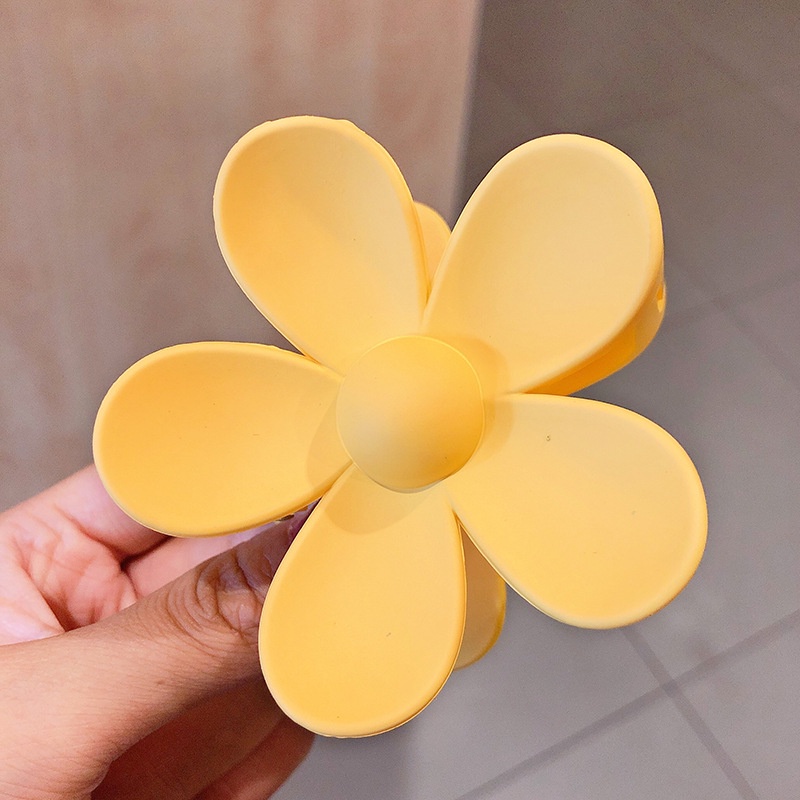 Kẹp Tóc Càng Cua Bằng Nhựa Màu Kẹo Ngọt Hình Bông Hoa Lớn Dễ Thương