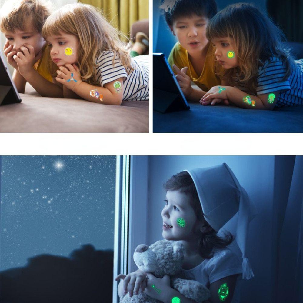 Somedayzl Hình Xăm Dán Tạm Thời Họa Tiết Kỳ Lân Dạ Quang Không Gian Ngoài Trời Cho Trẻ Em