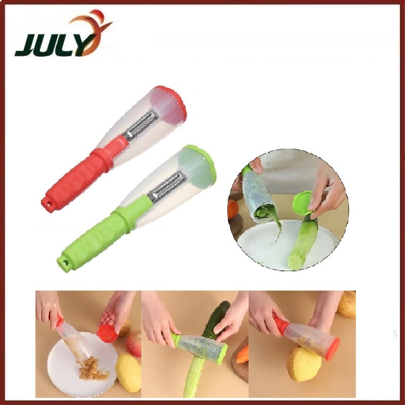 Dao bào 2 đầu cán có khay đựng vỏ tiện lợi - Màu ngẫu nhiên