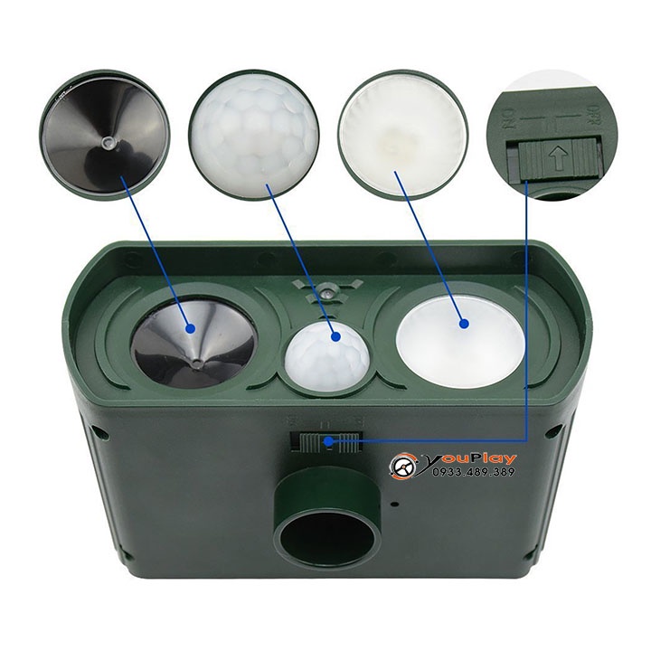 Máy đuổi chuột AMB A1 - Thiết bị đuổi chuột, đuổi mèo, đuổi chó, đuổi chim... bằng sóng siêu âm
