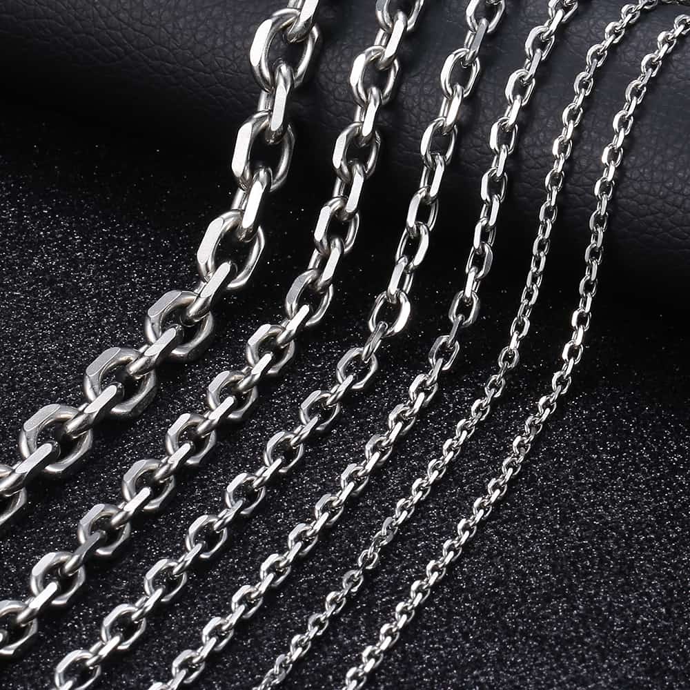 Dây chuyền nam trơn không mặt hợp kim titan cá tính