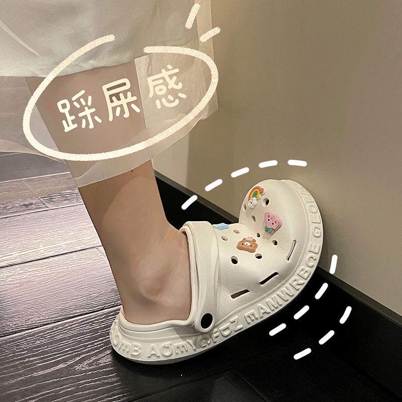 Dép Crocs Tăng Chiều Cao 5cm  - Quai Chéo Ngoài Trời