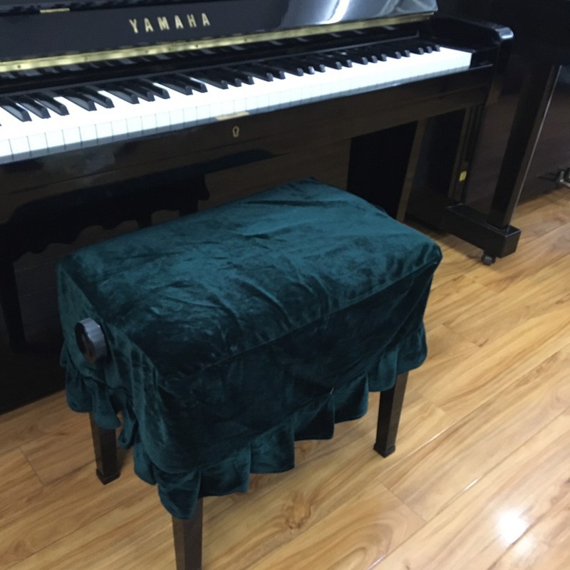 Khăn Phủ Ghế Đàn Piano Nhung Đỏ ( Dùng cho đàn Piano cơ, Piano điện, ghế đàn Organ