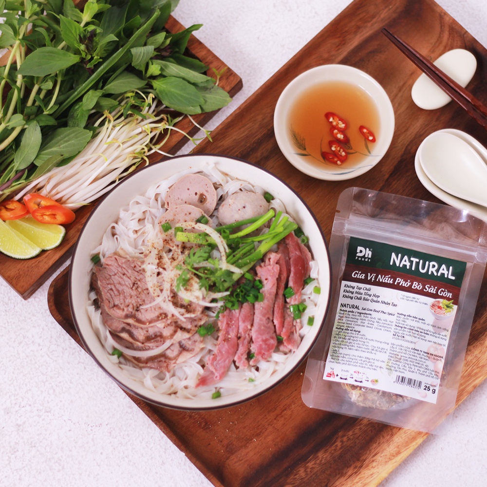 Gia vị nấu phở/bún bò Huế/lẩu thái/lẩu tiềm Natural DH Foods nêm sẵn thành phần tự nhiên