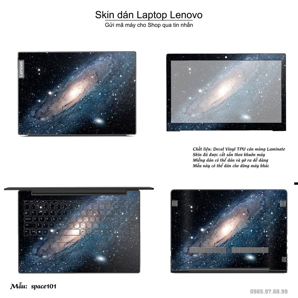 Skin dán Laptop Lenovo in hình không gian nhiều mẫu 17 (inbox mã máy cho Shop)