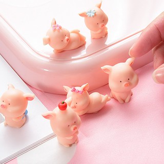 Mô hình chú heo hồng trang trí bàn làm việc/văn phòng đáng yêu