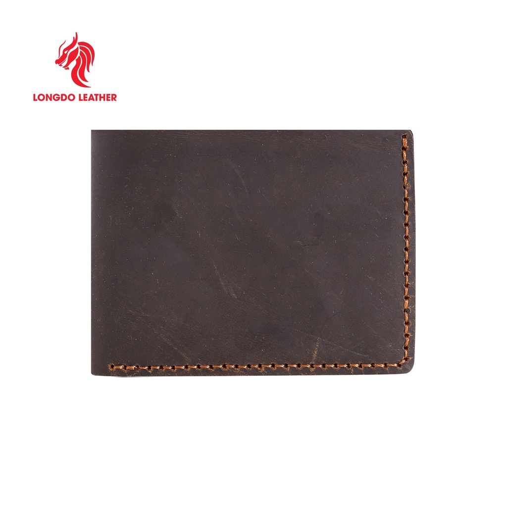 Ví da sáp - Cam kết 100% da bò thật - Bảo hành 5 năm - Thương hiệu uy tín Longdo Leather - B06