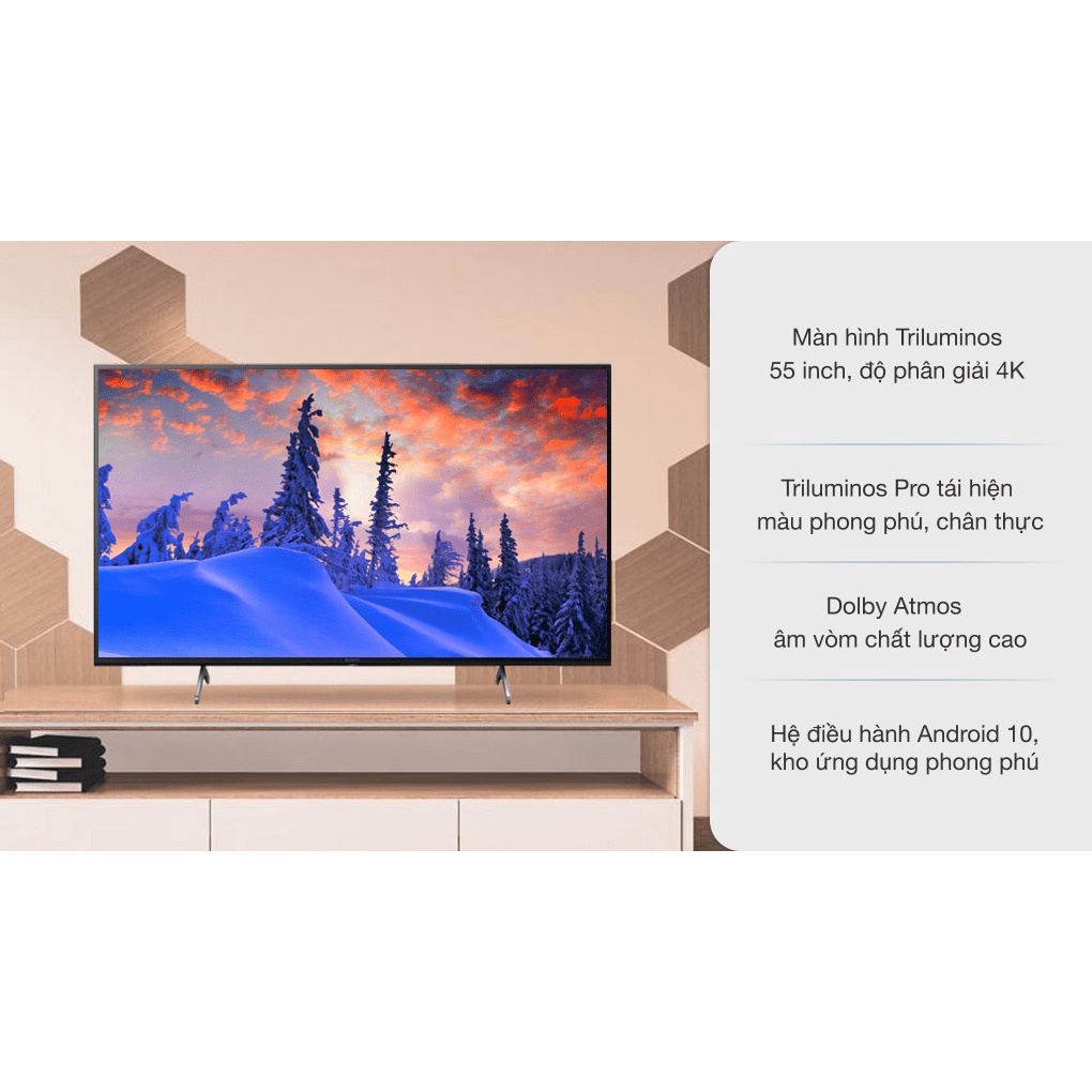 Android Tivi Sony 4K 55 inch KD-55X80J - dienmaytonkho.com