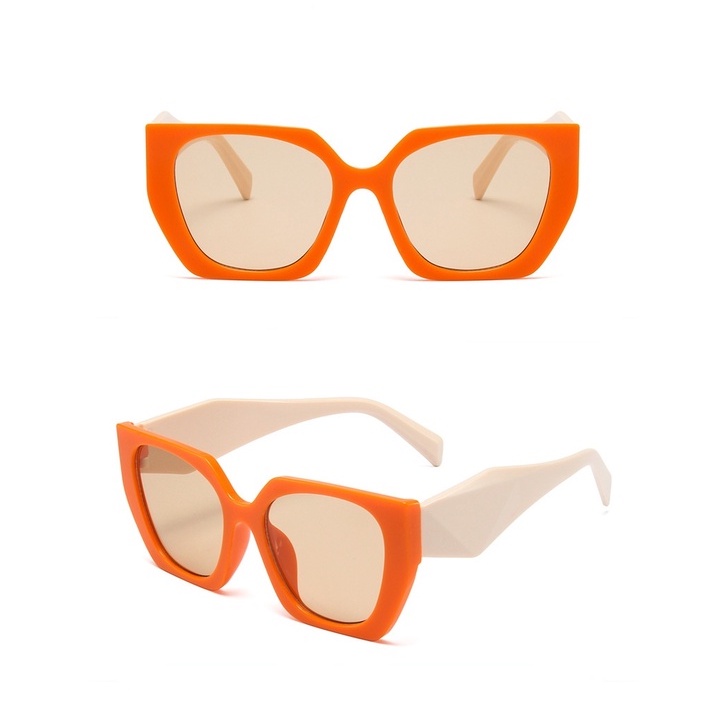 Kính Mát Gọng Đính Kim Cương Màu Tương Phản Thời Trang Cho Nữ