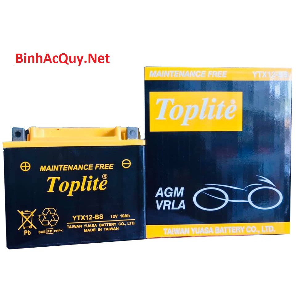 Bình Ắc Quy Toplite YTX12-BS 12V 10AH