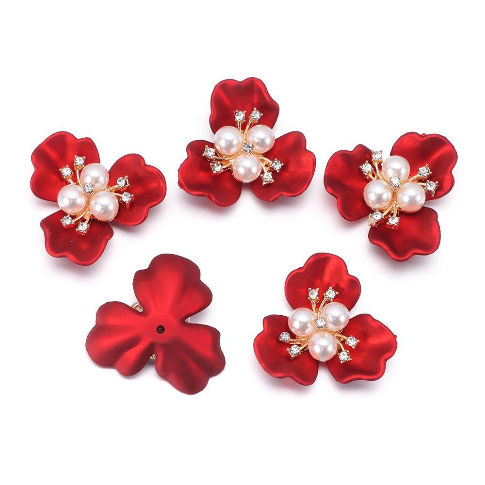 Bộ 5 Kẹp Tóc Hình Hoa May Vá Trang Trí Quần Áo