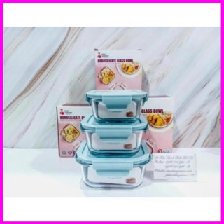 Hộp thủy tinh vuông 320ml-500ml-620ml- 800nl đựng thực phẩm cao cấp, nắp kín hơi hút chân không