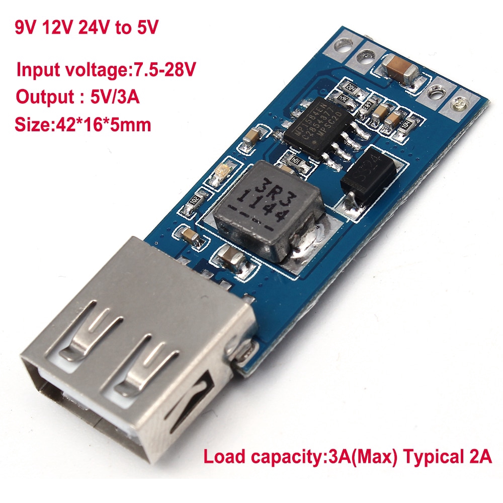 Module giảm nguồn DC-DC USB 9/12/24V xuống 5V/5V và 3/9/12/24V chỉnh được