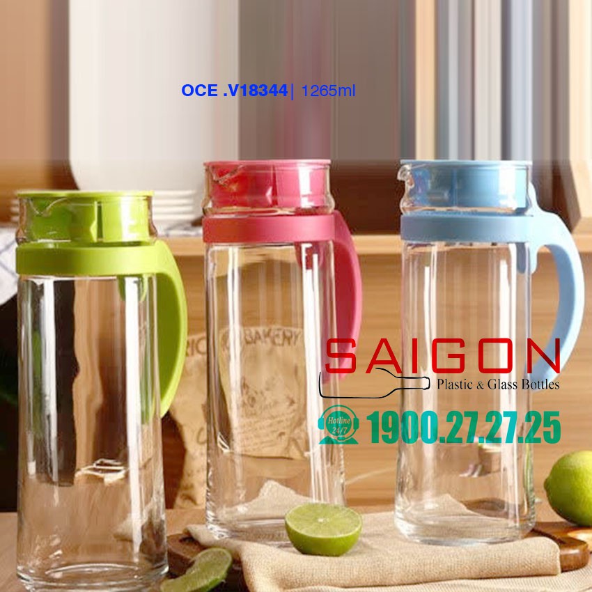 Bình Nước Thủy Tinh Ocean Patio Pitcher 1265ml Cao cấp | Nhập Khẩu Thái Lan