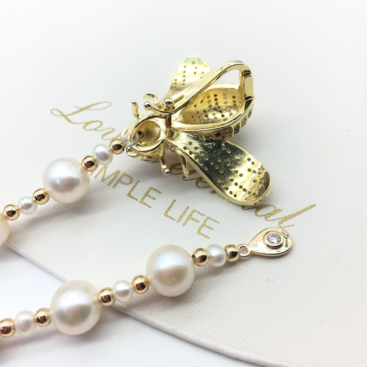 [K7DC] Phụ kiện trang sức (DIY) - Khóa chốt chặn tạo kiểu đầu chuỗi chưa gắn ngọc chị ong nạm đá lấp lánh