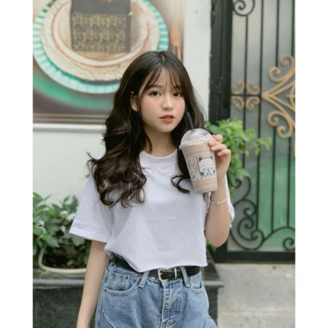 Áo Croptop CỔ TRÒN COTTON