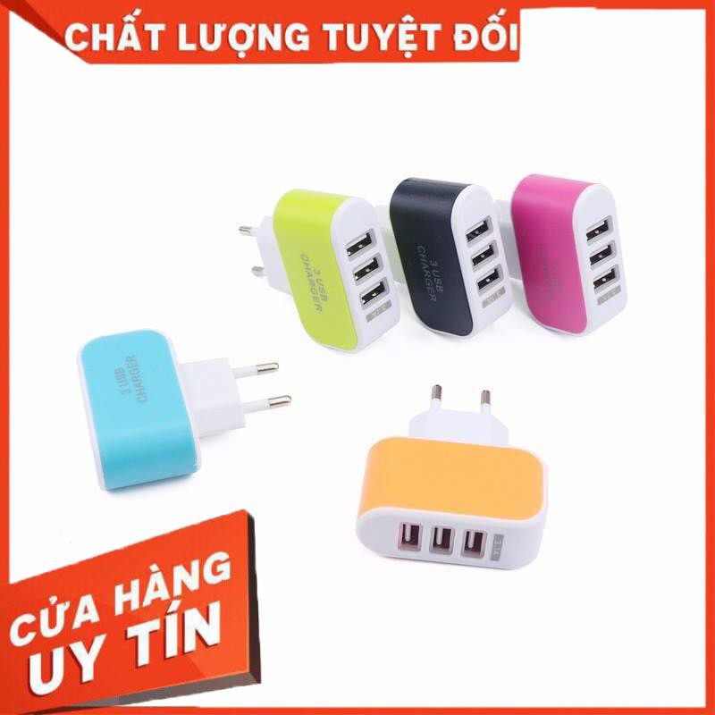 SẠC 3 CỔNG USB NHỎ -  Cục sạc điện thoại đa năng TTP 3 cổng USB