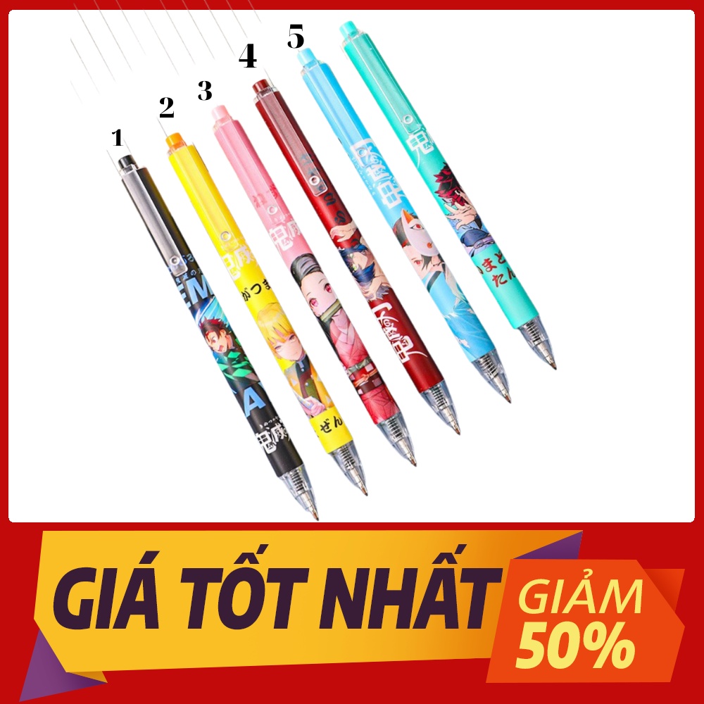 Bút bi hoạt hình anime kimetsu no yaiba 0.5mm cao cấp - đen
