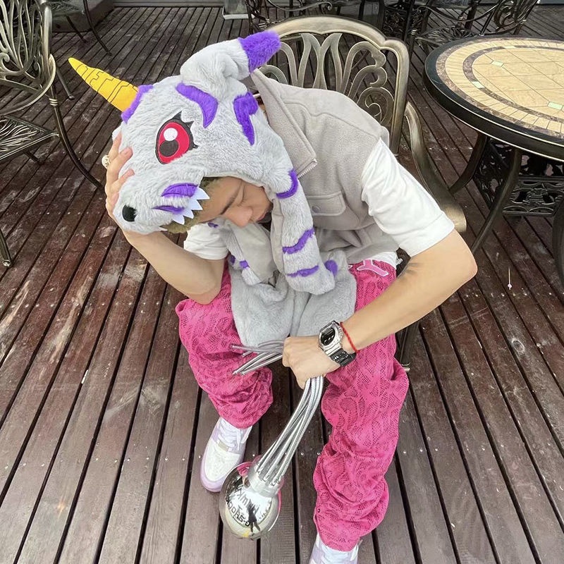 Khăn Choàng Cổ Bằng Vải Lông Có Thể Di Chuyển Tai Digimon Phong Cách Mới Chất Lượng Cao Mùa Đông Cho Nam Và Nữ