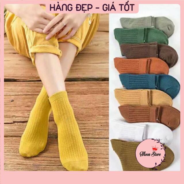 [CAO CẤP LOẠI 1] Tất Nữ Cổ Cao Combo 10 đôi vớ gân cổ cao MÓC CÂU xịn đẹp
