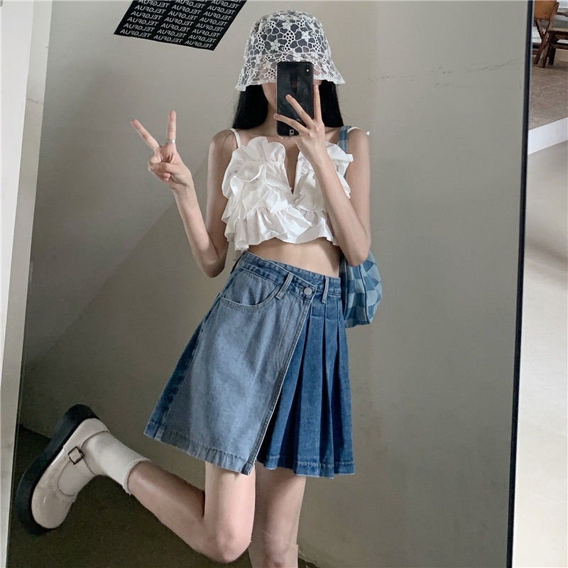 Chân Váy Denim Thiết Kế Độc Đáo Thời Trang Mùa Hè Quyến Rũ Cho Nữ