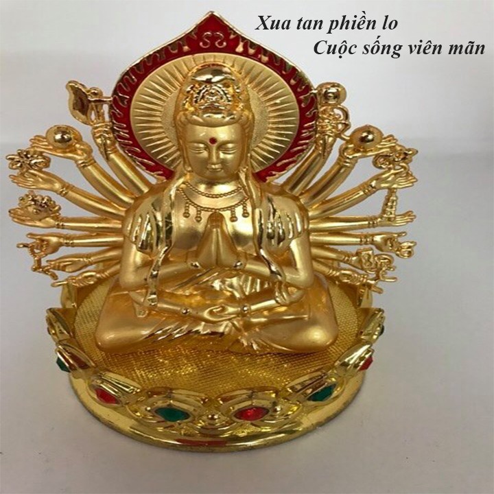 Tượng Phật Bà Quan Âm nghìn tay xua tan phiền lo cuộc sống viên mãn - br00603