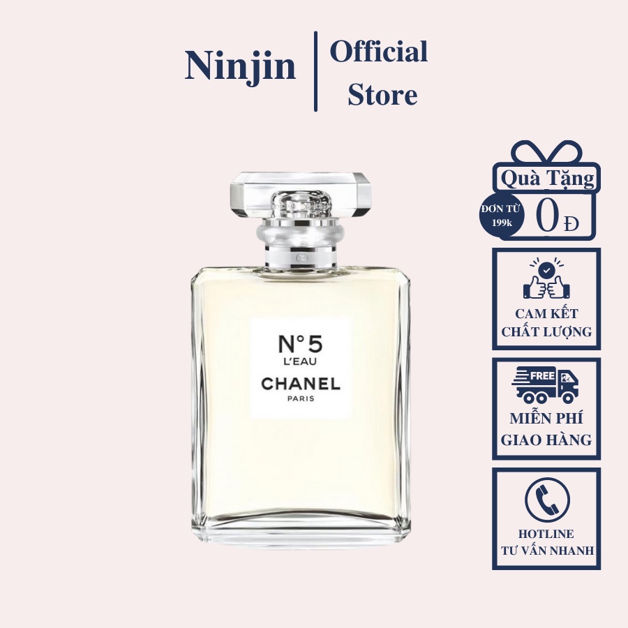 Nước hoa nữ Chanel N5 L'EAU Trẻ Trung Tươi Mát Lưu Hương Lâu dung tích 100ml - Dầu thơm nữ N5 trắng quyến rũ ngọt ngào