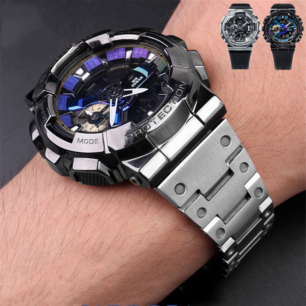Dây Đeo Thay Thế Chất Liệu Thép Không Gỉ Thời Trang Cho Casio G-SHOCK GM-110