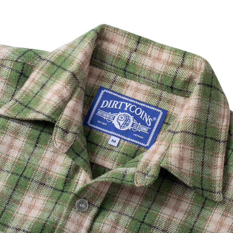 Áo Dico Love Flannel Jacket - Green