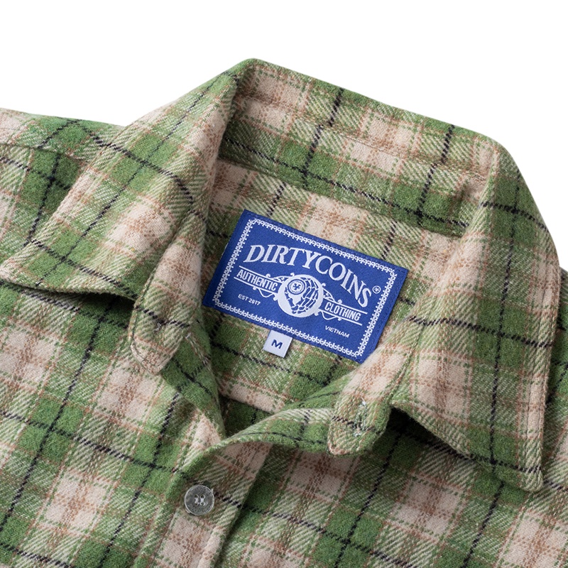 Áo DirtyCoins Love Flannel Jacket - Green