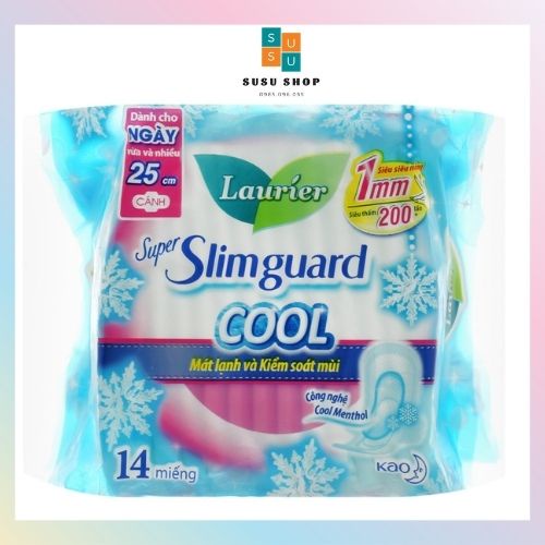 Băng Vệ Sinh Laurier Slimguard Nhật Bản siêu mỏng 22,5cm 20 miếng/gói Khả năng siêu thấm hút đến 200 lần, kiểm soát mùi