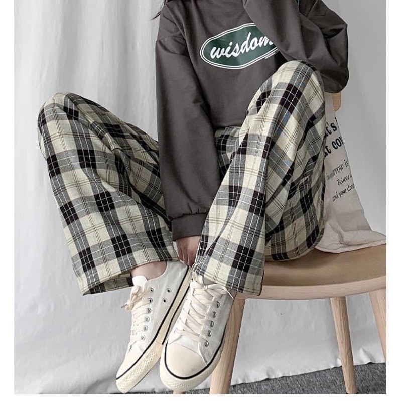 Quần vải kẻ sọc caro to | BigBuy360 - bigbuy360.vn