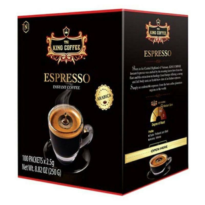 Cà phê hoà tan espresso tni king coffee hộp 100 gói 2.5g date 11-12-2024 - ảnh sản phẩm 2