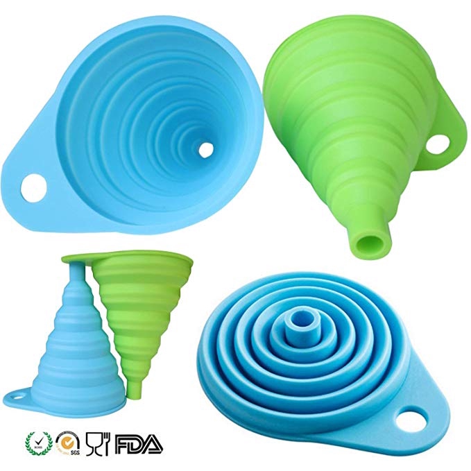 Mini Foldable Funnel Silicone Collapsible Funnel Folding Portable Funnels Be Hung Home Liquid Dispensing Kitchen Tools