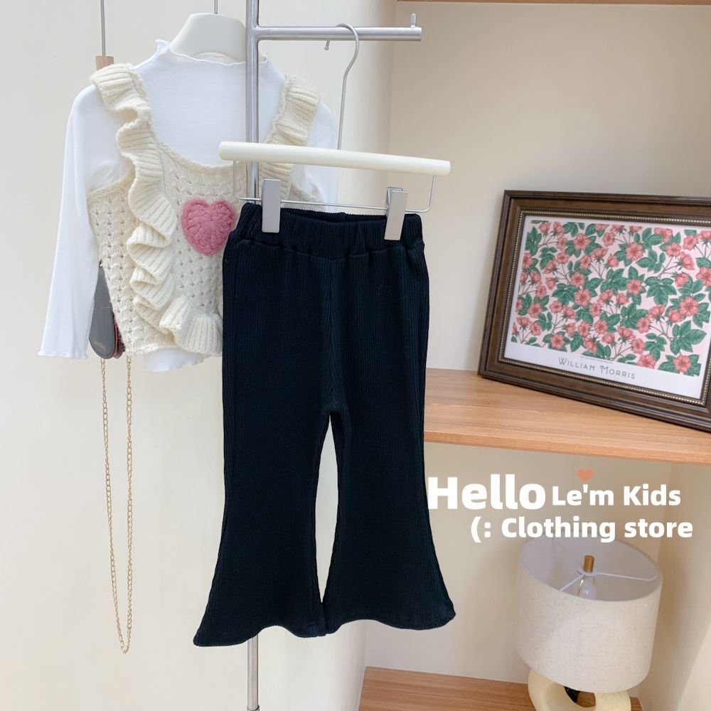 Hàng Mới Về [Hàng Mới Về] Quần Dài Ống Loe Ôm Dáng Phong Cách Phương Tây Dễ Phối Đồ Phong Cách Hàn Quốc Cho Nữ