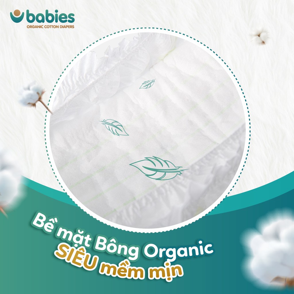 Tã Bỉm DÁN/QUẦN BABIES ORGANIC S66/M56//M54/L50/XL46