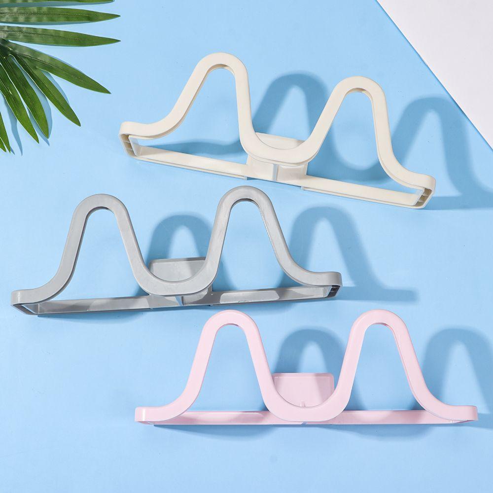 YNATURAL New Wall Mounted Shoe Rack Convenient Storage Rack Slippers Hanger Portable Space Saving Storage Artifact Bathroom Accessories Durable Punch-free Shoe Organizer/Multicolor