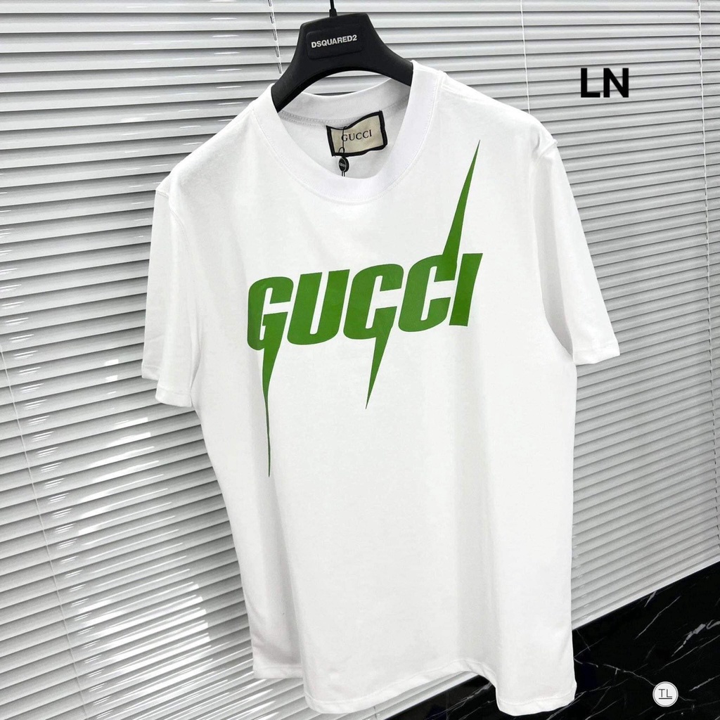 [ SẴN HÀNG +GIÁ RẺ ] Áo Phông Nam Nữ  Gu.cci in Chữ Xanh Phong Cách Thời Trang 4 mùa Quang Minh