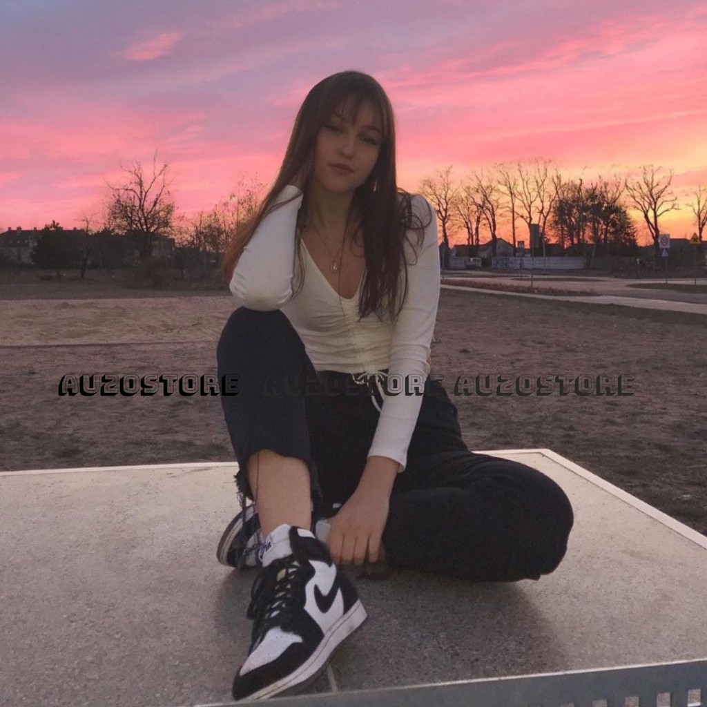 Giày Thể Thao Nam Sneaker màu Đen Trắng Cổ Cao Phong Cách Đường Phố | BigBuy360 - bigbuy360.vn